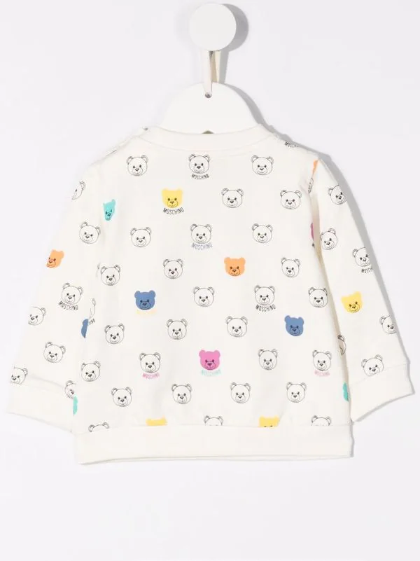 ( Nouvelle Collection ) Moschino Kids 83669 CLOUD TOY HEADS Sweat Teddy Bear à Motif Monogrammé Enfant 4 ( Nouvelle Collection ) Moschino Kids 83669 CLOUD TOY HEADS Sweat Teddy Bear à Motif Monogrammé Enfant – Image 2