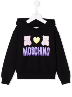 ( Nouvelle Collection ) Moschino Kids Hoodie à Logo Imprimé Enfant