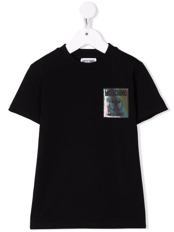 ( Nouvelle Collection ) Moschino Kids 60100 NERO/BLACK T-shirt à Patch Logo Enfant 3 ( Nouvelle Collection ) Moschino Kids 60100 NERO/BLACK T-shirt à Patch Logo Enfant
