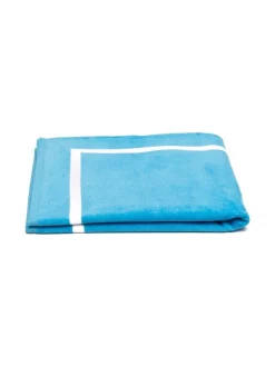 ( Nouvelle Collection ) Moschino Kids 41008 AQUARIUS BLUE Serviette De Bain à Imprimé Teddy Bear Enfant
