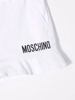 ( Nouvelle Collection ) Moschino Kids Short Volanté En Jean 10101 OPTIC WHITE -Moschino Kids Soldes Boutique 17934819 37964385 600