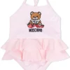 ( Nouvelle Collection ) Moschino Kids Maillot De Bain à Imprimé Toy Bear 50209 SUGAR ROSE -Moschino Kids Soldes Boutique 17937136 37832938 600