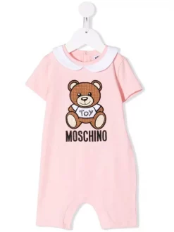 ( Nouvelle Collection ) Moschino Kids Pyjama à Imprimé Teddy Bear 50209 ROSA