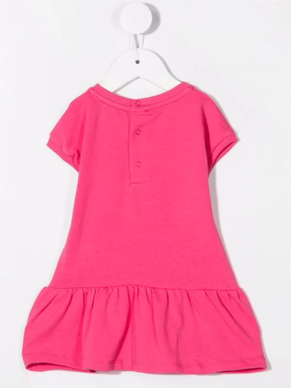 ( Nouvelle Collection ) Moschino Kids Robe à Logo Imprimé 50557 PINK 4 ( Nouvelle Collection ) Moschino Kids Robe à Logo Imprimé 50557 PINK – Image 2