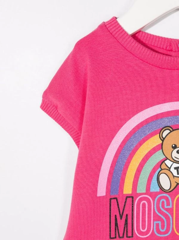 ( Nouvelle Collection ) Moschino Kids Robe à Logo Imprimé 50557 PINK 5 ( Nouvelle Collection ) Moschino Kids Robe à Logo Imprimé 50557 PINK – Image 3