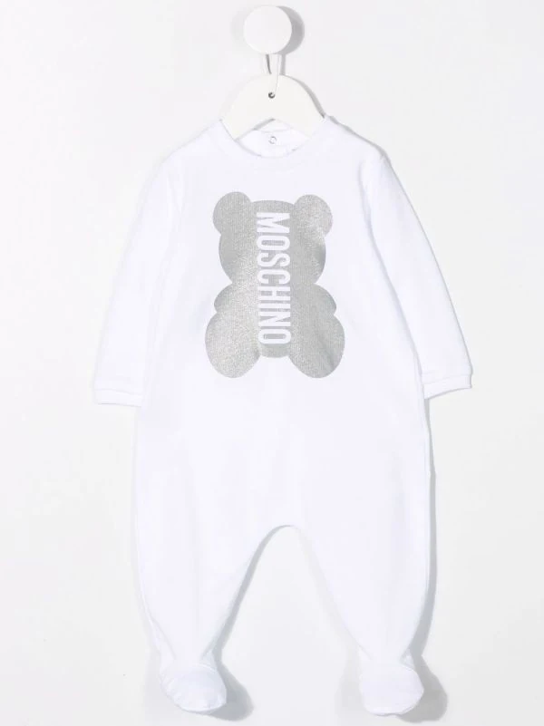 ( Nouvelle Collection ) Moschino Kids Trousseau De Naissance à Logo Imprimé 10101 OPTICAL WHITE 4 ( Nouvelle Collection ) Moschino Kids Trousseau De Naissance à Logo Imprimé 10101 OPTICAL WHITE – Image 2