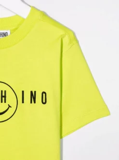 ( Nouvelle Collection ) Moschino Kids 30125 LIME T-shirt à Logo Imprimé Enfant -Moschino Kids Soldes Boutique 17938365 37824804 600
