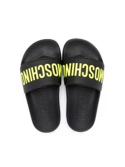 ( Nouvelle Collection ) Moschino Kids Claquettes à Logo Imprimé 02 NERO-VERDE 7 ( Nouvelle Collection ) Moschino Kids Claquettes à Logo Imprimé 02 NERO-VERDE -Moschino Kids Soldes Boutique 17940536 37831561 600