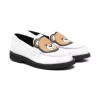 Moschino Kids PIUMA BIANCO Mocassins à Patch Teddy Enfant -Moschino Kids Soldes Boutique 17940569 37829938 600