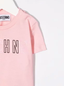 ( Nouvelle Collection ) Moschino Kids 50209 T-shirt à Logo Imprimé Enfant -Moschino Kids Soldes Boutique 17946923 38056739 600