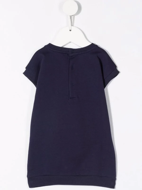 ( Nouvelle Collection ) Moschino Kids 40016 BLUE Robe à Motif Teddy Bear Enfant 4 ( Nouvelle Collection ) Moschino Kids 40016 BLUE Robe à Motif Teddy Bear Enfant – Image 2