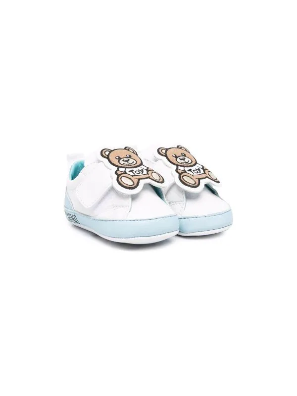 ( Nouvelle Collection ) Moschino Kids Baskets Teddy Bear BIANCO/CIELO 3 ( Nouvelle Collection ) Moschino Kids Baskets Teddy Bear BIANCO/CIELO