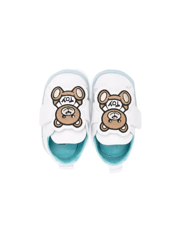 ( Nouvelle Collection ) Moschino Kids Baskets Teddy Bear BIANCO/CIELO 5 ( Nouvelle Collection ) Moschino Kids Baskets Teddy Bear BIANCO/CIELO â Image 3