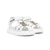 ( Nouvelle Collection ) Moschino Kids Sandales En Cuir à Patch Teddy Bear BIANCO -Moschino Kids Soldes Boutique 17951894 39281035 600
