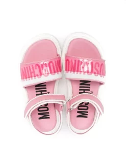 ( Nouvelle Collection ) Moschino Kids Sandales à Logo Imprimé Enfant -Moschino Kids Soldes Boutique 17952174 38588409 600