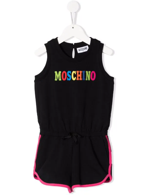 ( Nouvelle Collection ) Moschino Kids Combishort à Logo Imprimé Enfant 3 ( Nouvelle Collection ) Moschino Kids Combishort à Logo Imprimé Enfant