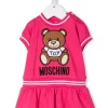 ( Nouvelle Collection ) Moschino Kids Robe Teddy à Logo Brodé Enfant -Moschino Kids Soldes Boutique 17959510 38019722 600