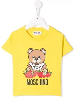 ( Nouvelle Collection ) Moschino Kids T-shirt à Imprimé Teddy Bear 51680 YELLOW