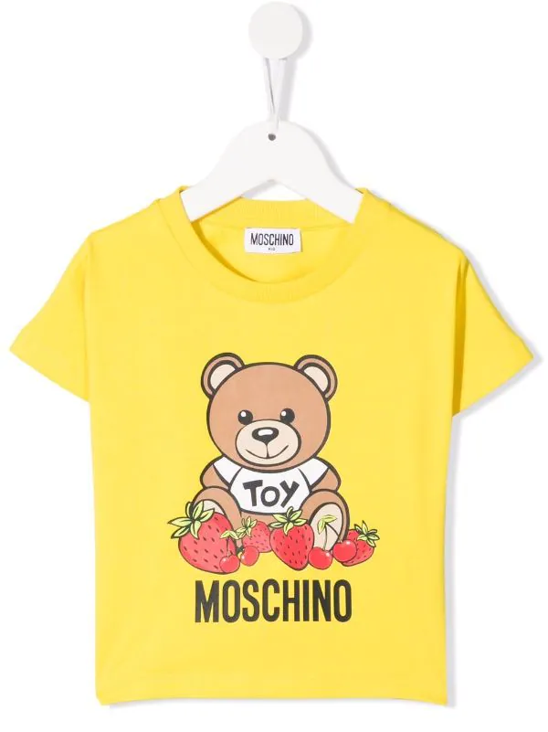 ( Nouvelle Collection ) Moschino Kids T-shirt à Imprimé Teddy Bear 51680 YELLOW 3 ( Nouvelle Collection ) Moschino Kids T-shirt à Imprimé Teddy Bear 51680 YELLOW