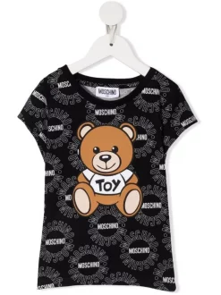 ( Nouvelle Collection ) Moschino Kids Ensemble Jupe-haut Teddy à Logo Imprimé Enfant