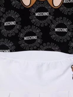 ( Nouvelle Collection ) Moschino Kids Ensemble Jupe-haut Teddy à Logo Imprimé Enfant -Moschino Kids Soldes Boutique 17960092 38026756 600