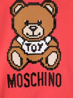 ( Nouvelle Collection ) Moschino Kids Hoodie Teddy à Logo Imprimé 50218 FRAGOLA -Moschino Kids Soldes Boutique 17960111 38033363 600
