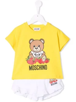 ( Nouvelle Collection ) Moschino Kids Ensemble Short-haut à Volants Enfant