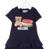 ( Nouvelle Collection ) Moschino Kids Robe Volantée à Imprimé Teddy Enfant -Moschino Kids Soldes Boutique 17969822 37942099 600