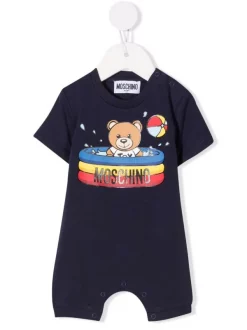 ( Nouvelle Collection ) Moschino Kids Pyjama à Imprimé Teddy 40016 BLU