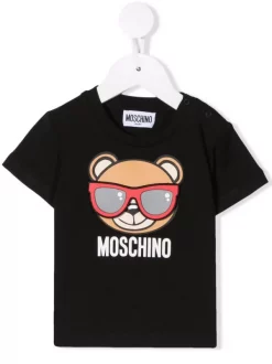( Nouvelle Collection ) Moschino Kids T-shirt à Imprimé Teddy 60100 NERO