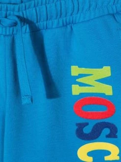 ( Nouvelle Collection ) Moschino Kids Short à Logo Imprimé 40376 CIELO -Moschino Kids Soldes Boutique 17970785 37925639 600