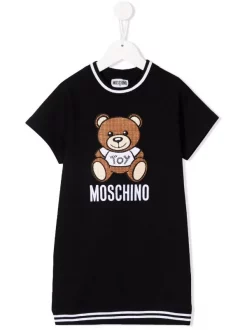 ( Nouvelle Collection ) Moschino Kids Robe à Imprimé Teddy Bear Enfant