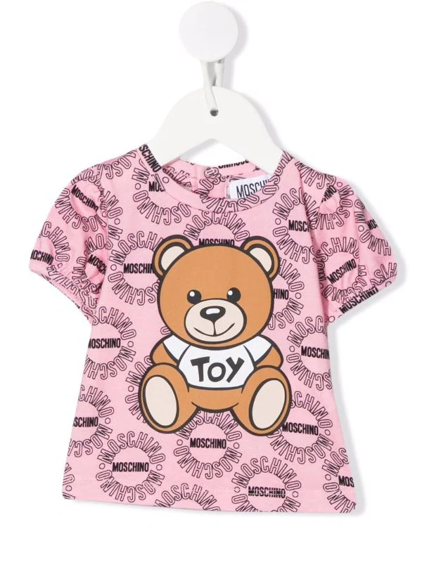 ( Nouvelle Collection ) Moschino Kids 83394 ROSA T-shirt à Logo Teddy Bear Imprimé Enfant 3 ( Nouvelle Collection ) Moschino Kids 83394 ROSA T-shirt à Logo Teddy Bear Imprimé Enfant