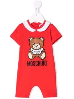 ( Nouvelle Collection ) Moschino Kids Barboteuse Teddy Bear En Coton Enfant