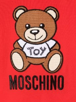( Nouvelle Collection ) Moschino Kids Barboteuse Teddy Bear En Coton Enfant -Moschino Kids Soldes Boutique 17970934 37927348 600