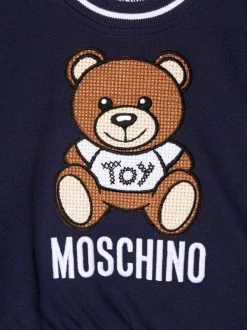( Nouvelle Collection ) Moschino Kids Sweat à Motif Teddy Bear 40016 BLU -Moschino Kids Soldes Boutique 17971418 37936842 600