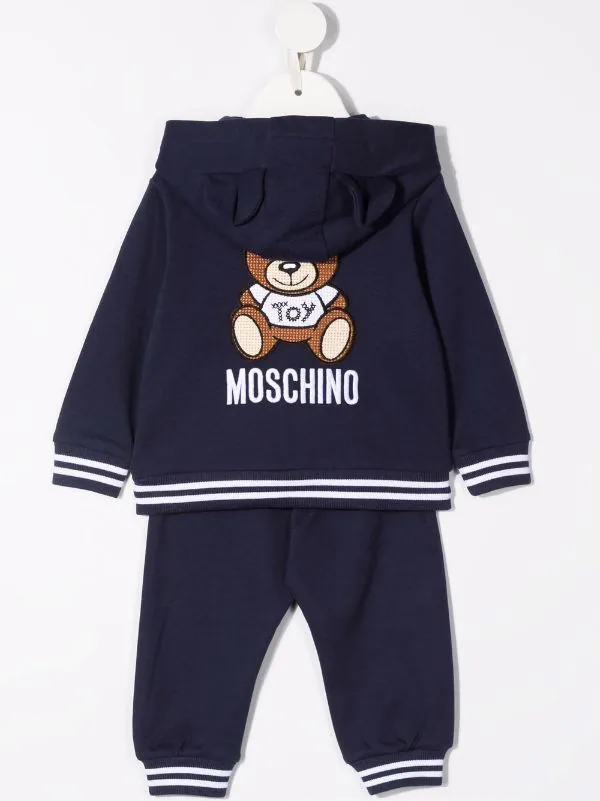 ( Nouvelle Collection ) Moschino Kids Survêtement à Logo Imprimé 40016 BLU 4 ( Nouvelle Collection ) Moschino Kids Survêtement à Logo Imprimé 40016 BLU – Image 2