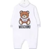 ( Nouvelle Collection ) Moschino Kids 10101 BIANCO Body à Broderies Enfant