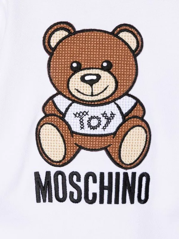 ( Nouvelle Collection ) Moschino Kids 10101 BIANCO Body à Broderies Enfant 5 ( Nouvelle Collection ) Moschino Kids 10101 BIANCO Body à Broderies Enfant – Image 3
