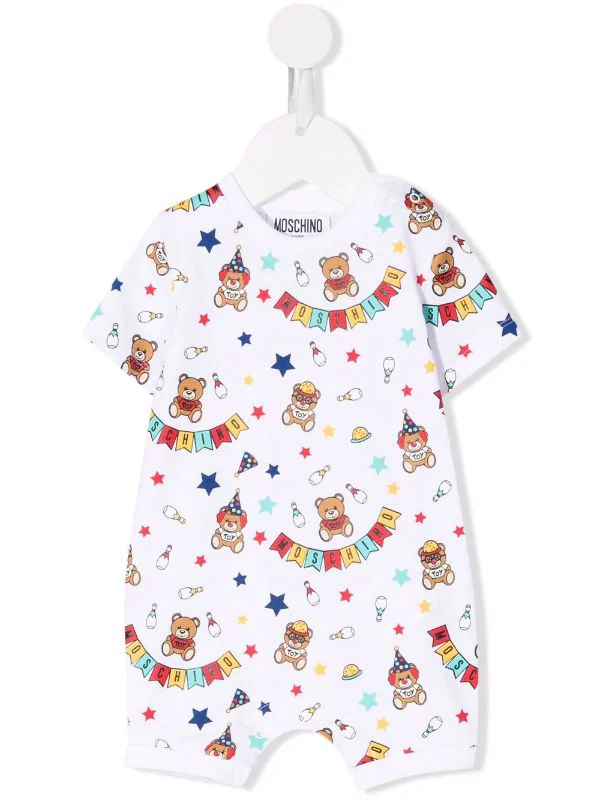 ( Nouvelle Collection ) Moschino Kids 83593 BIANCO Barboteuse Teddy Bear En Coton Enfant 3 ( Nouvelle Collection ) Moschino Kids 83593 BIANCO Barboteuse Teddy Bear En Coton Enfant