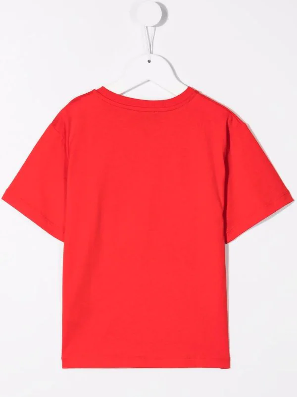( Nouvelle Collection ) Moschino Kids T-shirt Teddy Bear à Logo Imprimé 50109 ROSSO 4 ( Nouvelle Collection ) Moschino Kids T-shirt Teddy Bear à Logo Imprimé 50109 ROSSO – Image 2