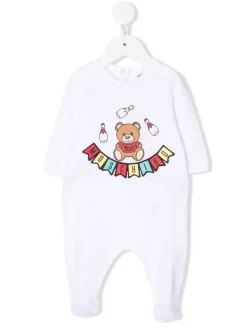 ( Nouvelle Collection ) Moschino Kids Pyjama à Imprimé Teddy Bear Enfant