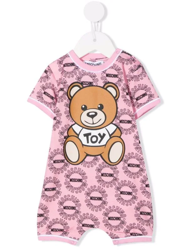 ( Nouvelle Collection ) Moschino Kids 83394 ROSA Combinaison à Logo Teddy Bear Enfant 3 ( Nouvelle Collection ) Moschino Kids 83394 ROSA Combinaison à Logo Teddy Bear Enfant