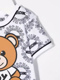 ( Nouvelle Collection ) Moschino Kids Barboteuse Teddy Bear En Coton Enfant -Moschino Kids Soldes Boutique 17971899 37919652 600