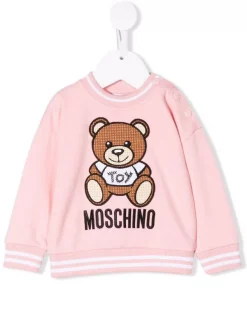 ( Nouvelle Collection ) Moschino Kids Sweat à Logo Teddy Bear Imprimé Enfant