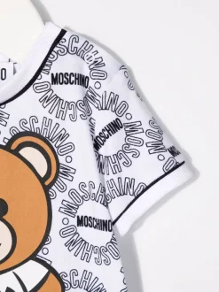 ( Nouvelle Collection ) Moschino Kids Trousseau De Naissance En Coton à Logo Imprimé 83670 BIANCO -Moschino Kids Soldes Boutique 17972284 37929950 600