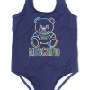 ( Nouvelle Collection ) Moschino Kids 40016 BLU NAVY Maillot De Bain à Logo Teddy Bear Enfant -Moschino Kids Soldes Boutique 17972396 37928936 600