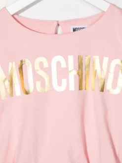 ( Nouvelle Collection ) Moschino Kids T-shirt Crop à Logo Imprimé Enfant -Moschino Kids Soldes Boutique 17981746 38369125 600