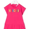 ( Nouvelle Collection ) Moschino Kids Robe à Logo Imprimé Enfant -Moschino Kids Soldes Boutique 17989588 37952705 600