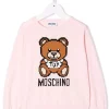 ( Nouvelle Collection ) Moschino Kids Sweat à Imprimé Toy Bear 50209 ROSA